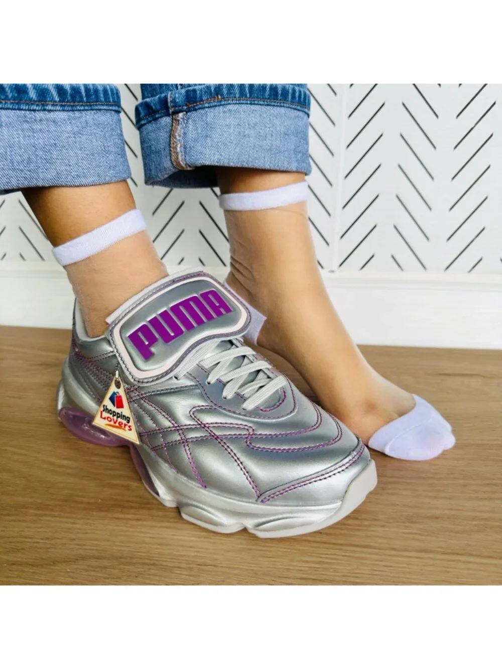 ⭐Women Socks 5 Pairs Transparent Silk Elastic Mesh  Multi design Ankle White New